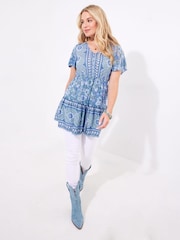 Joe Browns Floral Border Tie-Waist Tunic - Imagen 3 de 5