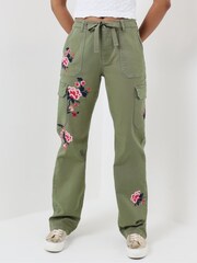 Pantalones cargo de pernera recta con estampado floral de Joe Browns - Imagen 1 de 5