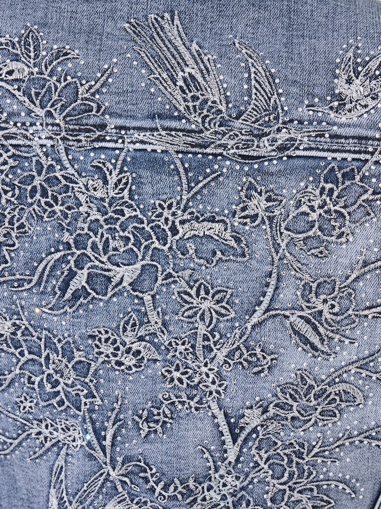 Joe Browns Blue Limited Edition Embroidered Denim Jacket - Image 7 of 7
