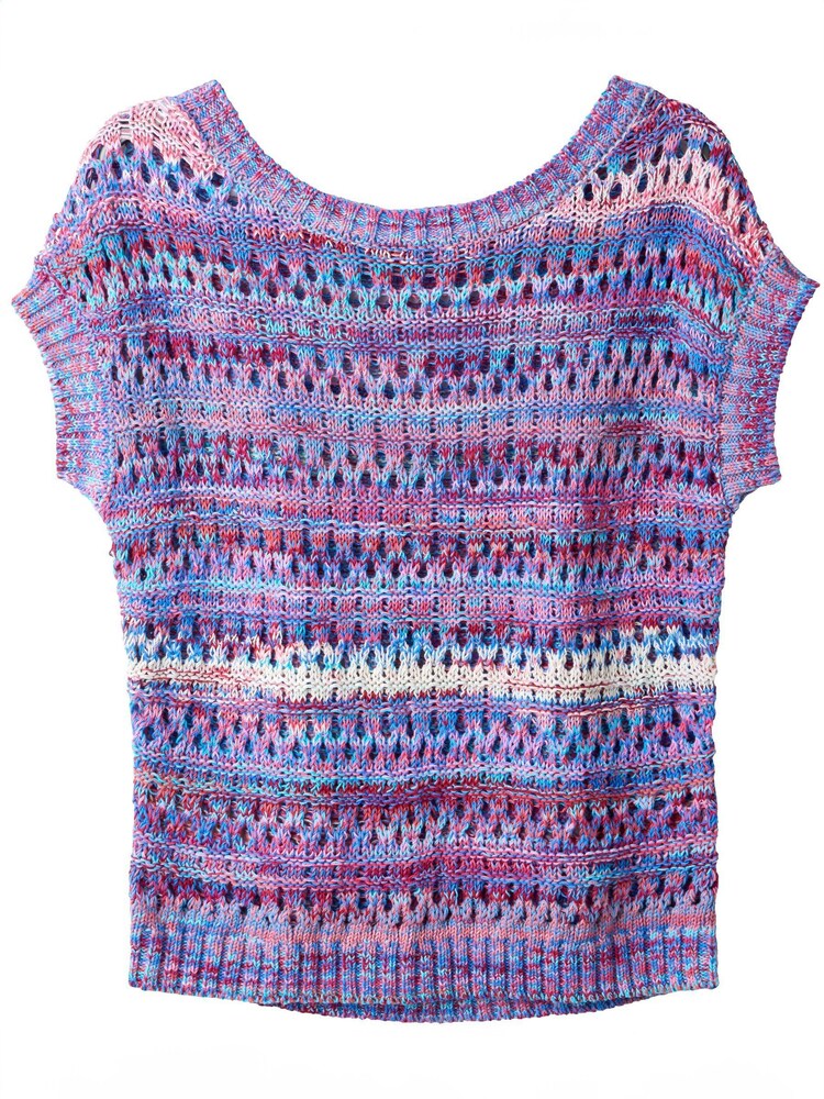 Joe Browns Blue Striped Open Knit 100% Cotton Jumper - Image 5 of 5 Joe Browns Blue Striped Open Knit 100% Cotton Jumper - Image 5 of 5