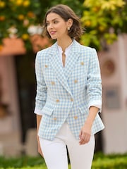Joe Browns Blue Checked Cord Blazer - Image 1 of 7