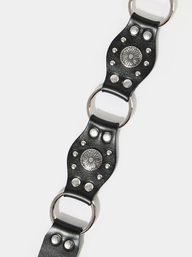 Joe Browns Brown Studded Leather Belt - Image 2 of 2