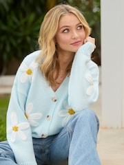 Joe Browns Daisy Appliqué V-Neck Cardigan - Slika 2 iz 7