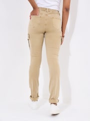 Joe Browns Natural Tapered Stretch Cargo Joggers - Image 2 of 4