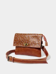 Joe Browns Studded Washed Leather Cross-Body Bag - Bild 2 von 7
