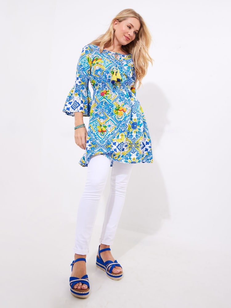 Joe Browns Cherry, Strawberry Tile Shirred Waist Tunic - Imagen 1 de 5 Joe Browns Cherry, Strawberry Tile Shirred Waist Tunic - Imagen 1 de 5