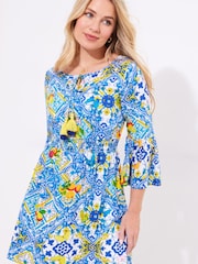 Joe Browns Cherry, Strawberry Tile Shirred Waist Tunic - Imagen 3 de 5