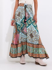 Joe Browns Green Patchwork Midi Skirt - Image 3 of 7