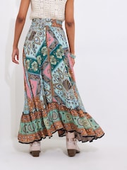 Joe Browns Green Patchwork Midi Skirt - Image 5 of 7