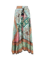 Joe Browns Green Patchwork Midi Skirt - Image 7 of 7