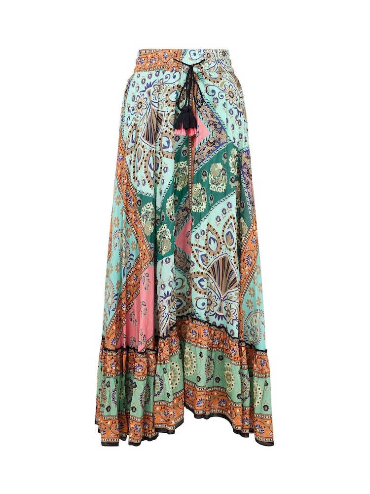 Joe Browns Green Patchwork Midi Skirt - Image 7 of 7