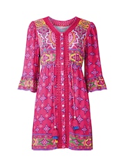 Joe Browns Pink Geo Print Boho Tunic - Image 5 of 5