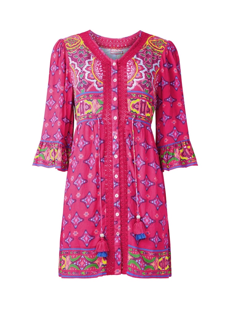 Joe Browns Pink Geo Print Boho Tunic - Image 5 of 5