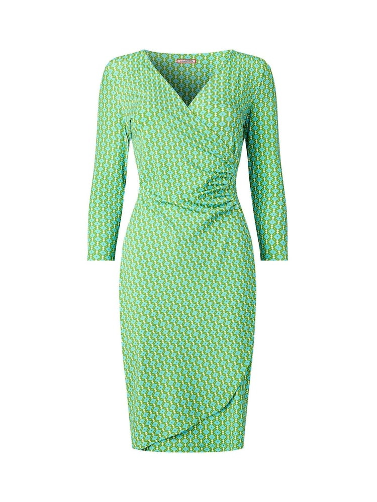 Joe Browns Green Geometric Long Sleeve Dress - Image 5 of 5