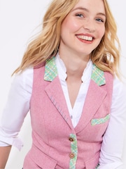 Joe Browns Pink Tweed Patch Waistcoat - Image 5 of 7