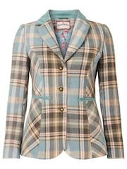 Joe Browns Blue Contrast Collar Check Jacket - Image 7 of 7