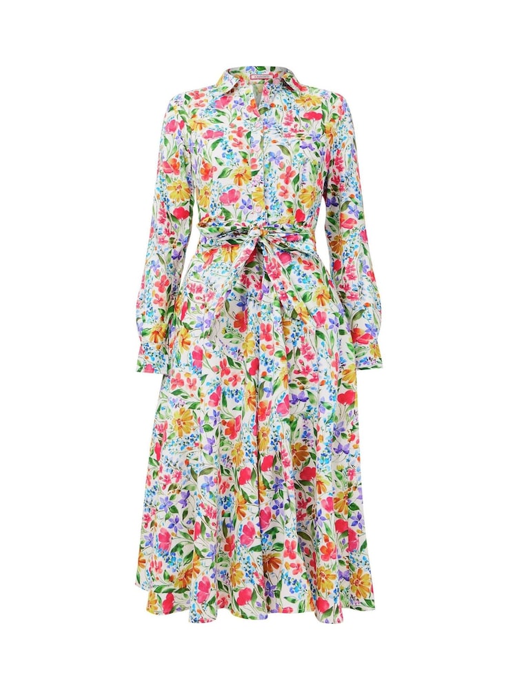 Joe Browns White Vibrant Floral Print Button Shirt Dress - Image 7 of 7