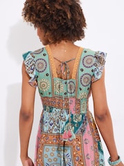 Joe Browns Blue Patchwork Lace Maxi Dress - Image 5 of 8