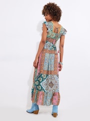 Joe Browns Blue Patchwork Lace Maxi Dress - Image 7 of 8
