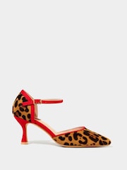 Joe Browns Brown Vintage Leopard Print Heels - Image 1 of 7