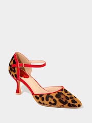 Joe Browns Brown Vintage Leopard Print Heels - Image 2 of 7