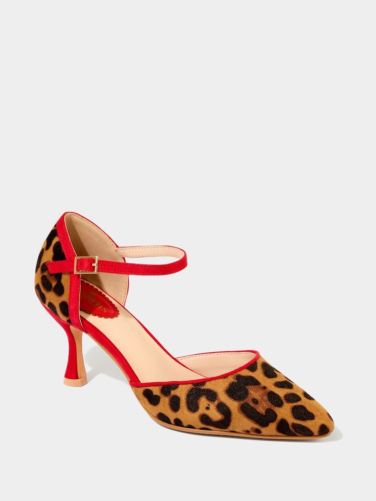 Joe Browns Brown Vintage Leopard Print Heels - Image 2 of 7