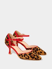 Joe Browns Brown Vintage Leopard Print Heels - Image 4 of 7