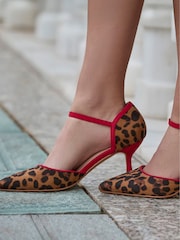 Joe Browns Brown Vintage Leopard Print Heels - Image 7 of 7