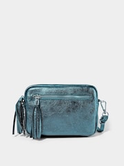 Joe Browns Dark green Mini Leather Cross-Body Bag - Image 1 of 3