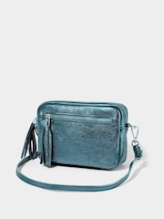 Joe Browns Dark green Mini Leather Cross-Body Bag - Image 2 of 3