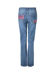 Joe Browns Blue Limited Edition Patchwork Straight Leg Jeans - Image 6 of 6