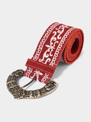 Joe Browns Red Western Embroidery Belt - Image 2 of 3
