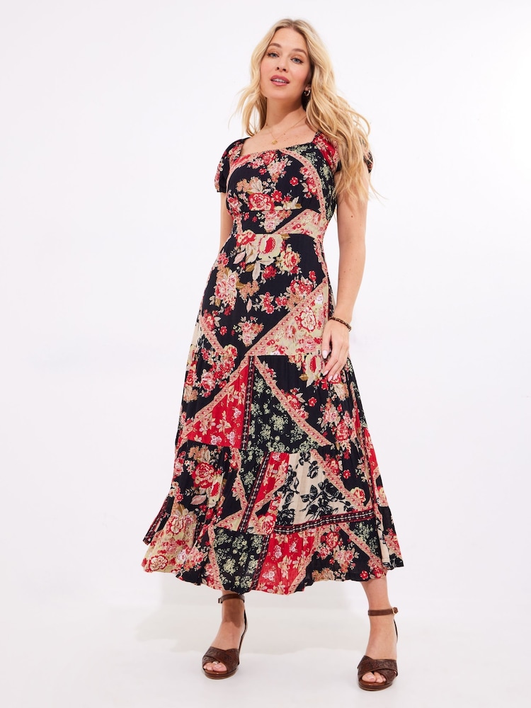 Buy Joe Browns Black Flowy Patchwork Maxi Dress from Next USA
