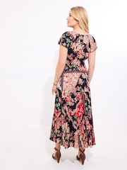 Joe Browns Black Flowy Patchwork Maxi Dress - Image 5 of 7
