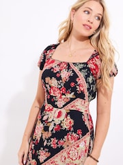 Joe Browns Black Flowy Patchwork Maxi Dress - Image 6 of 7