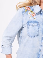 Joe Browns Daisy Embroidery Denim Shirt - Image 6 of 7