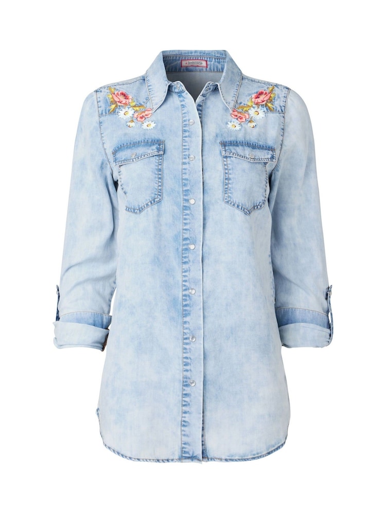 Joe Browns Daisy Embroidery Denim Shirt - Image 7 of 7