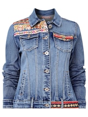 Joe Browns Blue Limited Edition Sequin Stretch Denim Jacket - Image 5 of 5