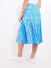 Joe Browns Blue Floral Godet Panel Skater Skirt - Image 3 of 5