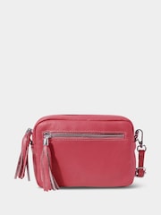 Joe Browns Pink Mini Leather Cross-Body Bag - Image 1 of 3