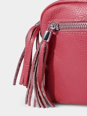 Joe Browns Pink Mini Leather Cross-Body Bag - Image 3 of 3