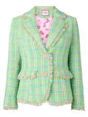 Joe Browns Green Frayed Detail Tweed Jacket - Image 7 of 7