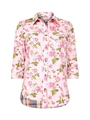 Joe Browns Pink Vintage Rose Print 100% Cotton Shirt - Image 7 of 7