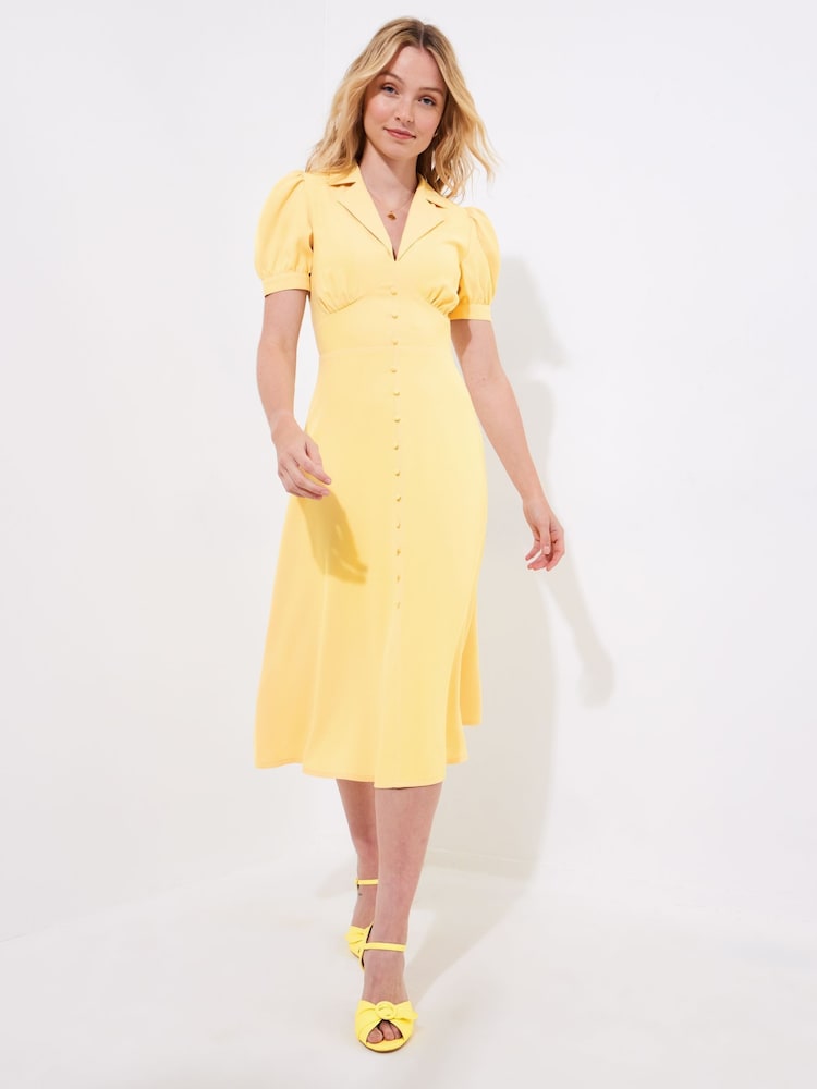 Joe Browns Yellow Vintage Collared Tea Dress - Image 1 of 5