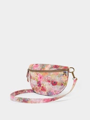 Joe Browns Pink Metallic Floral Leather Bum Bag - Image 2 of 3