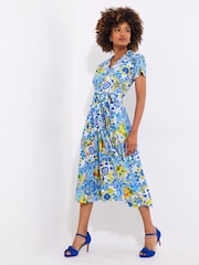 Joe Browns Blue Vintage Tie-Waist Shirt Dress - Image 4 of 7