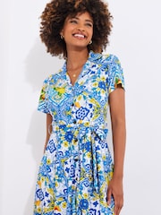 Joe Browns Blue Vintage Tie-Waist Shirt Dress - Image 6 of 7