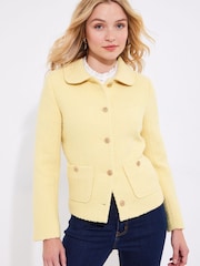 Joe Browns Yellow Vintage Collared Tweed Jacket - Image 6 of 7