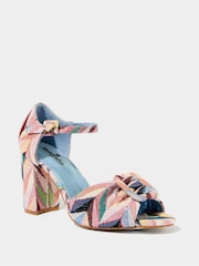 Joe Browns Pink Jacquard Chunky Block Heels - Image 2 of 4