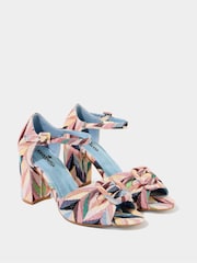 Joe Browns Pink Jacquard Chunky Block Heels - Image 3 of 4
